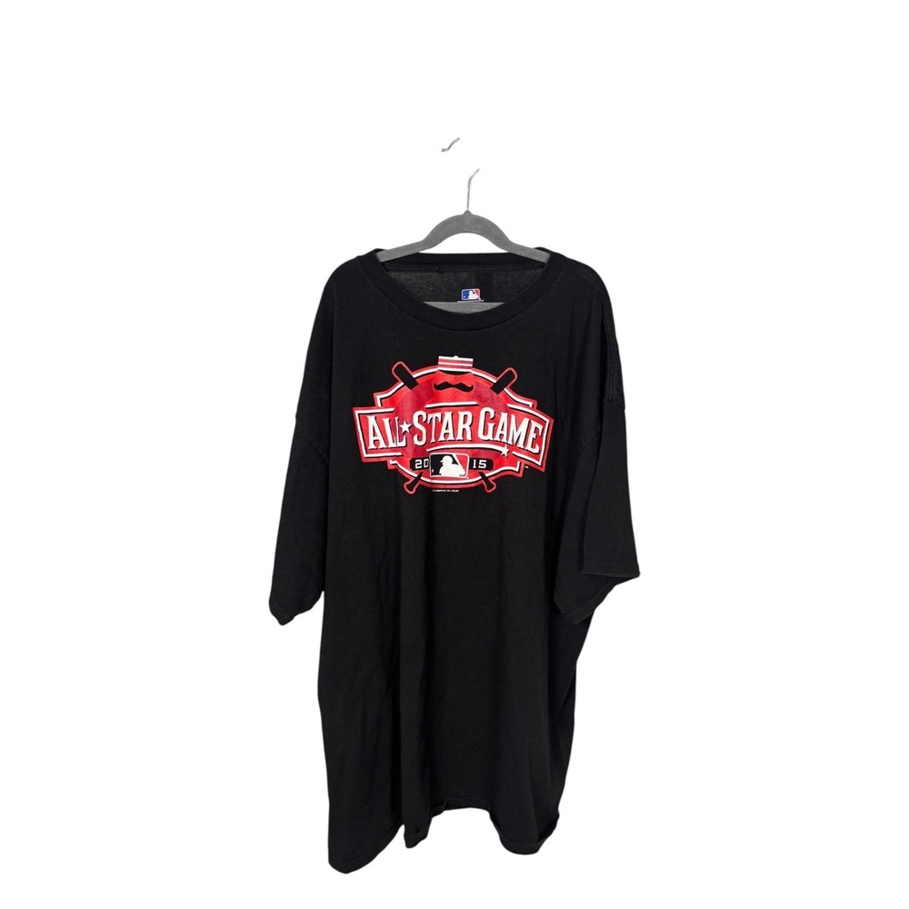 Majestic 2015 MLB All-Star Game Tee Black Graphic T-Shirt Mens Size 2XL Casual